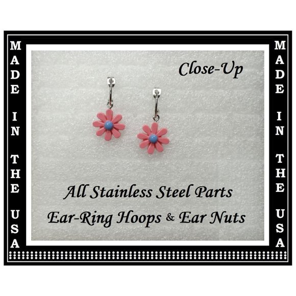 5/$20 Daisy Flowers Interchangeable Charm Earrings-5 Pairs in Set - Picture 2 of 5
